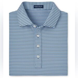 Peter Millar Lacinato Blue Avon Performance Jersey Short Sleeve Polo Golf